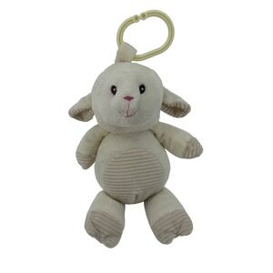 Kellytoy Plush Lamb Baby Crib Toy Stuffed Animal Clip On Rattle Plush Lovey